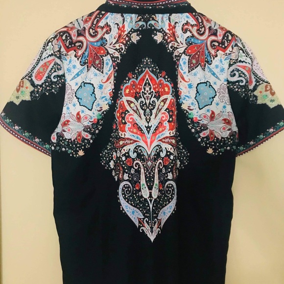 Black Vintage Printed Blouse - Picture 3 of 4